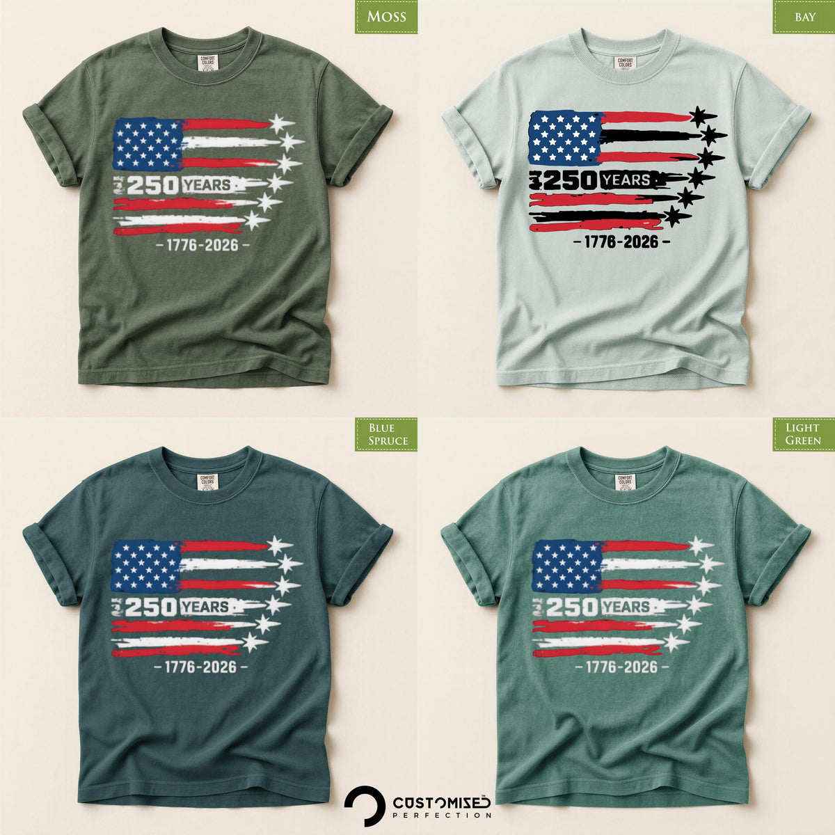 America 250th Anniversary Tee, Comfort Colors® July 4th Shirt, USA Pride