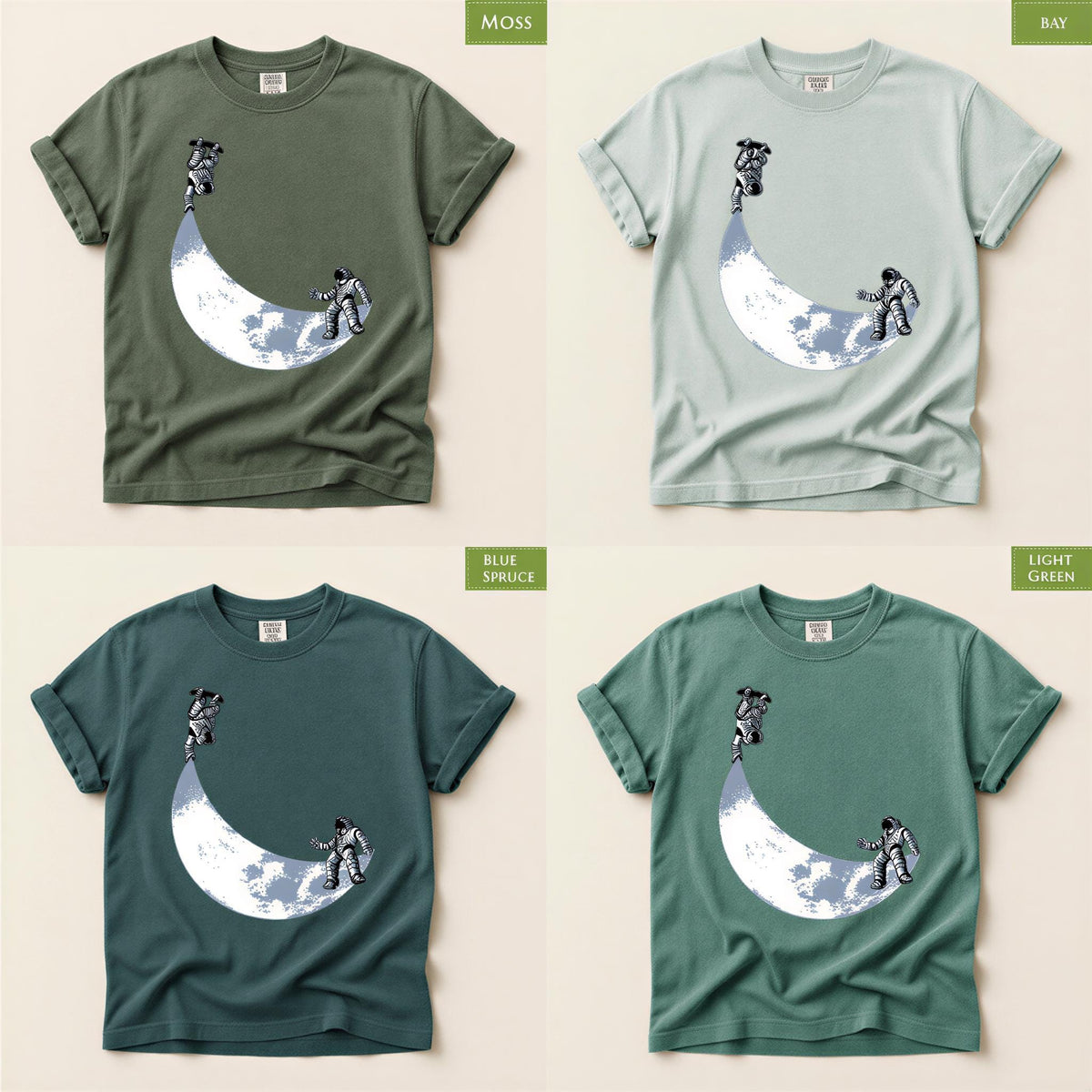 Comfort Colors® Moon Skater Astronauts Shirt, Skating Tee for Skateboarding, Funny Astronaut Tshirt