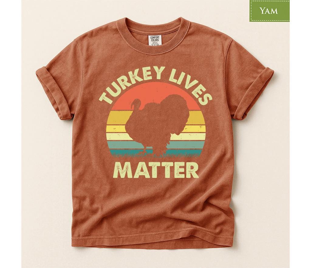 Comfort Colors® Turkey Lives Matter Shirt, Funny Thanksgiving Tee, Turkey Lover Fall Graphic