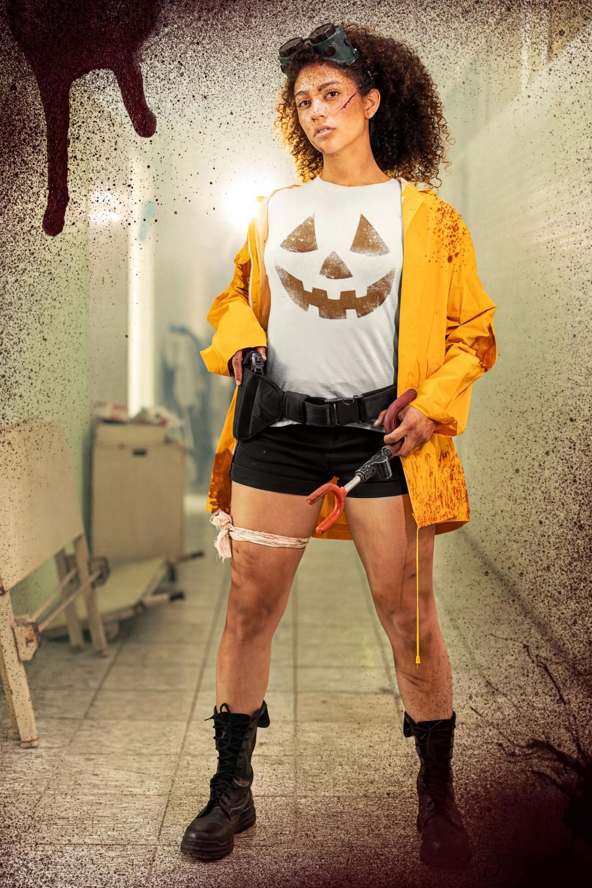 Jack O Lantern Face Shirt, Distressed Pumpkin Face T-Shirt, Simple Halloween Hoodie, Orange Pumpkin Sweatshirt, Halloween Costume Tee Gift