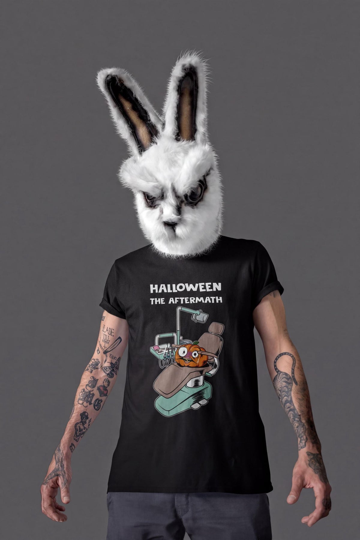 Comfort Colors® Halloween Aftermath Pumpkin Dentist Graphic Tee, Funny Spooky Season T-Shirt