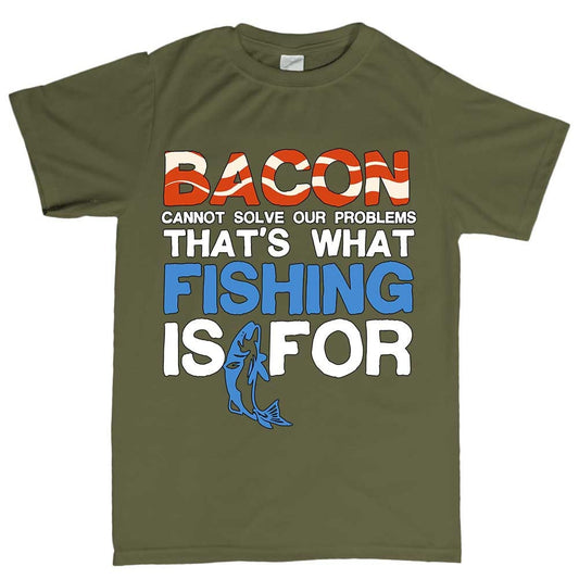 Mens Bacon Fishing Bait Running Carp Worms T shirt (Tee)