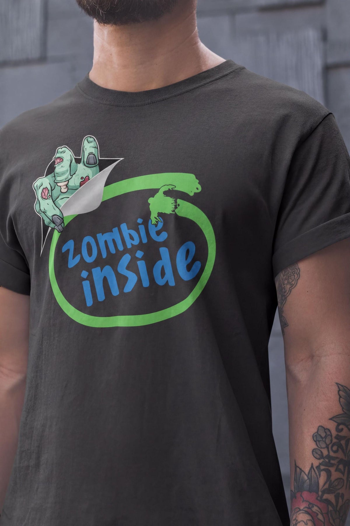 Comfort Colors® Zombie Inside Tee, Halloween Costume T-shirt, Funny Trick or Treat Top