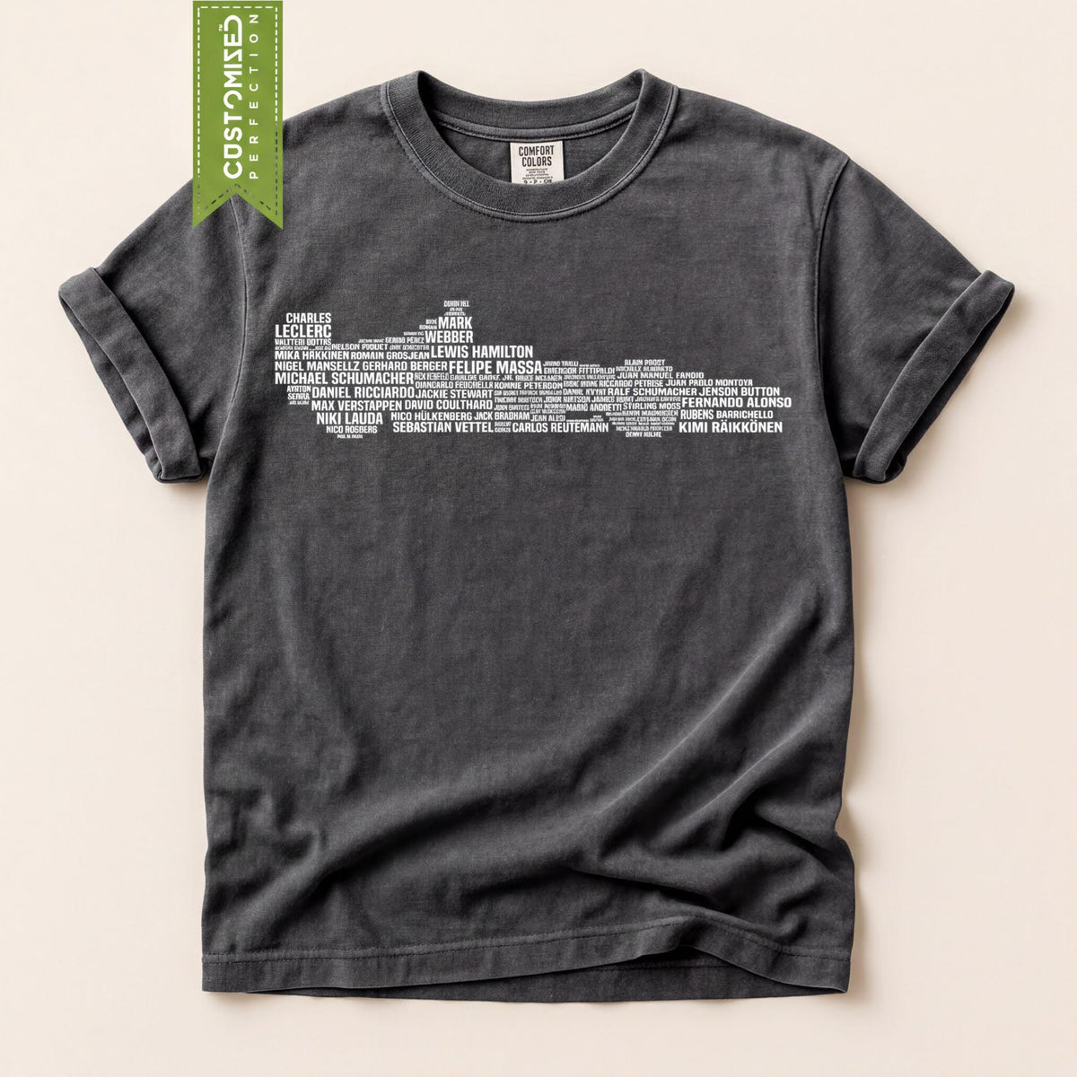Comfort Colors® Formula Racing T-shirt: Car Driver Tribute Tee
