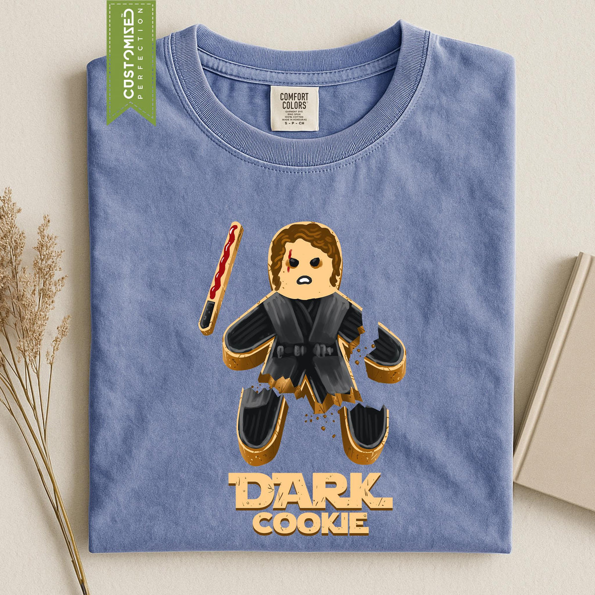 Comfort Colors® Dark Cookie Shirt, Dark Warrior Graphic Tee, Funny Cookie Shirt, Unique Gift, Gamer Inspired Apparel