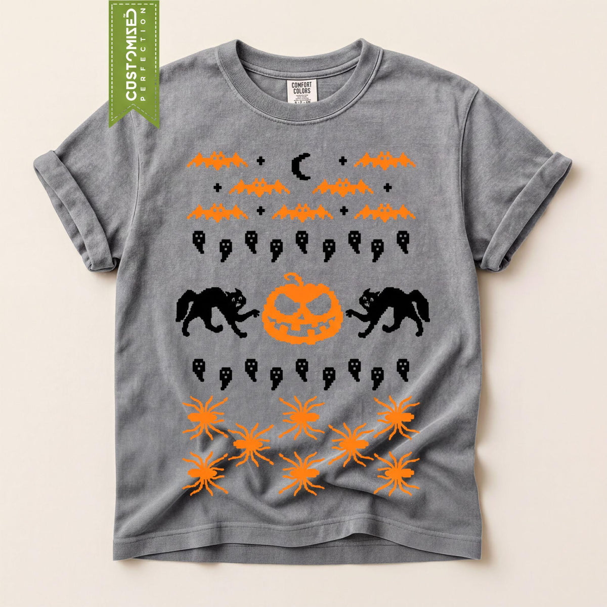 Comfort Colors® Halloween Ugly Sweater Shirt, Funny Pumpkin Trick Or Treat Tee, Costume Ideas Top