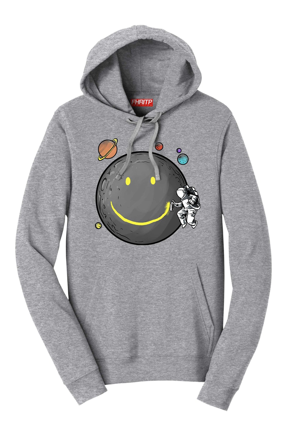 Smiley Moon Astronaut Funkalicious Graffiti Spoof Funny Hoodie