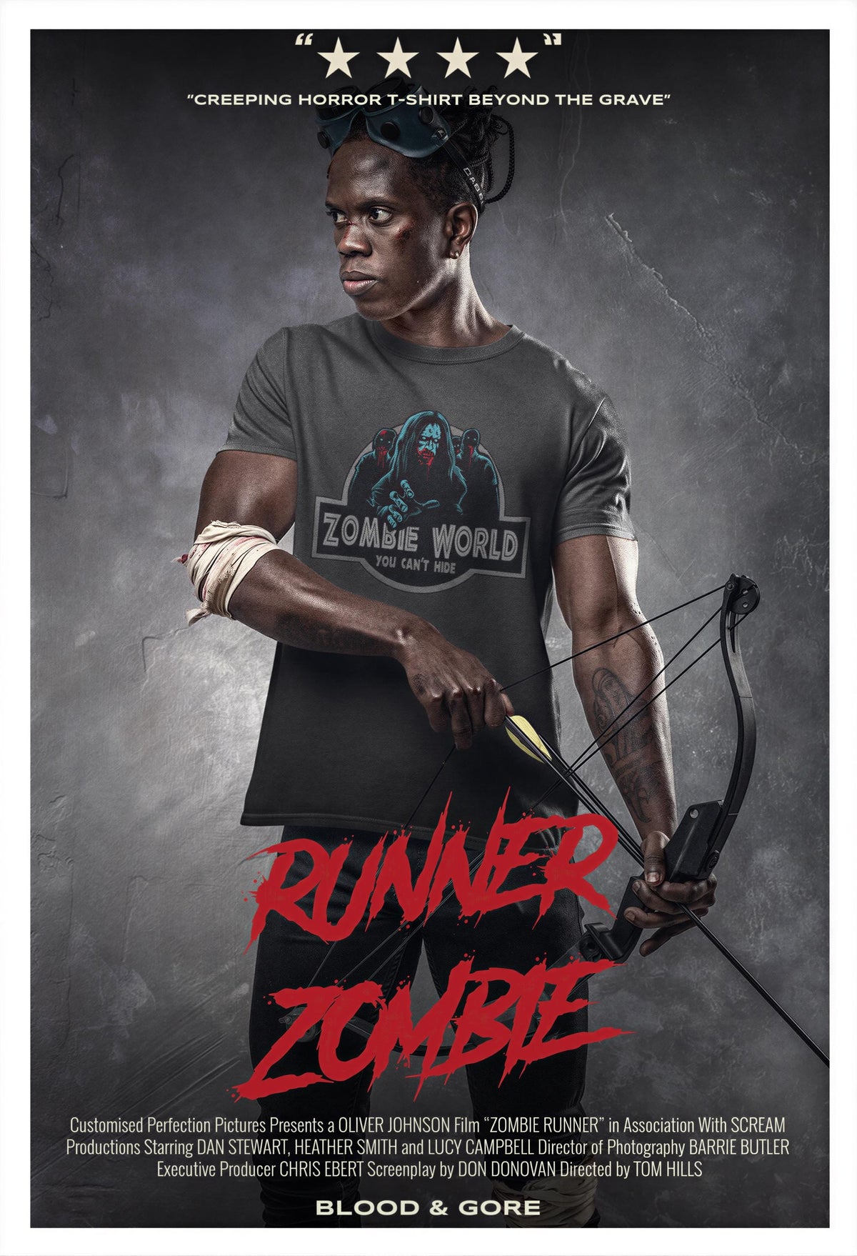 Zombie World Badge Shirt, Zombie Apocalypse T-Shirt, Horror Movie Logo Hoodie, Bloody Zombie Sweatshirt, Halloween Tee Gift