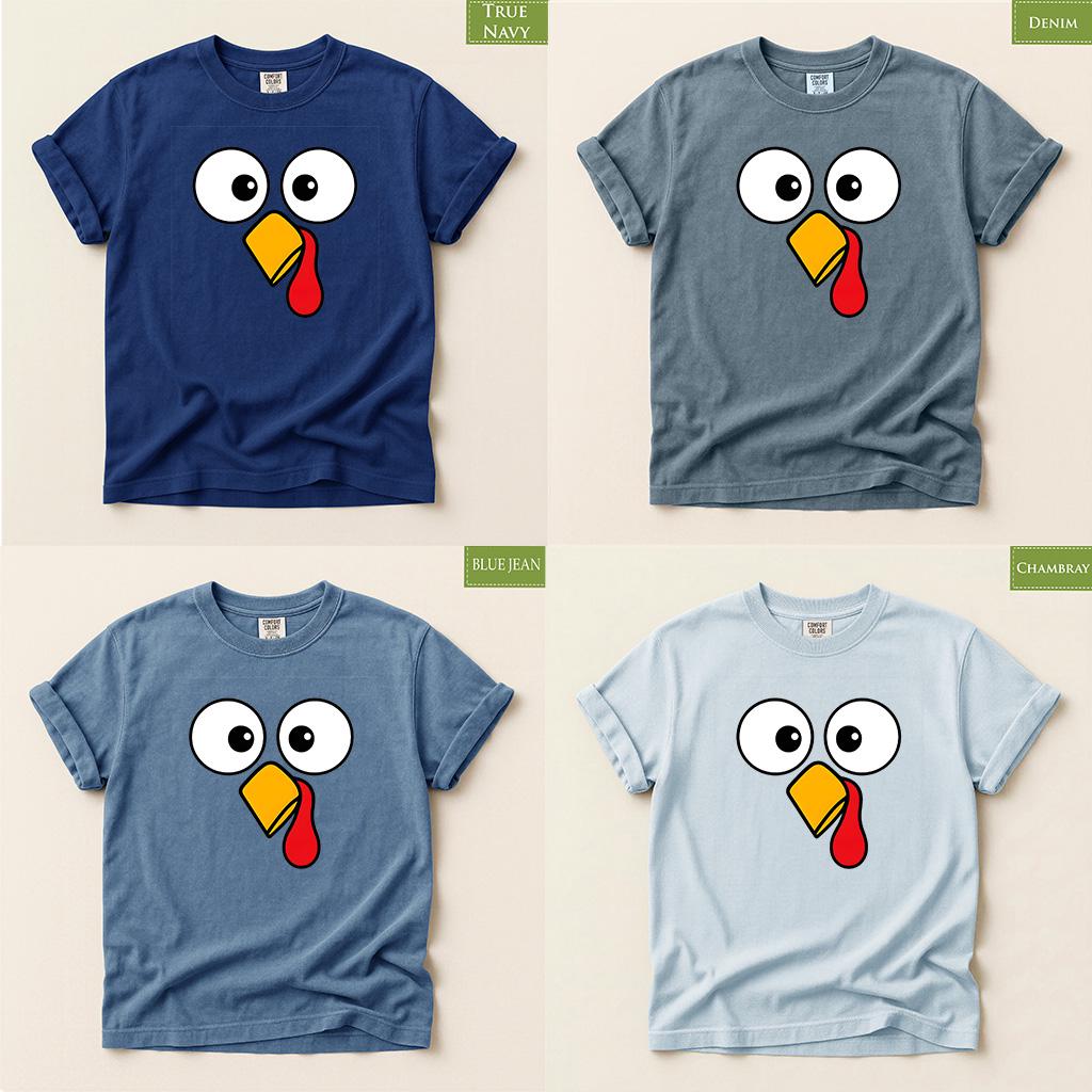 Comfort Colors® Funny Turkey Shirt, Thanksgiving Gobbler Tee, Silly Bird Graphic, Fall Gift