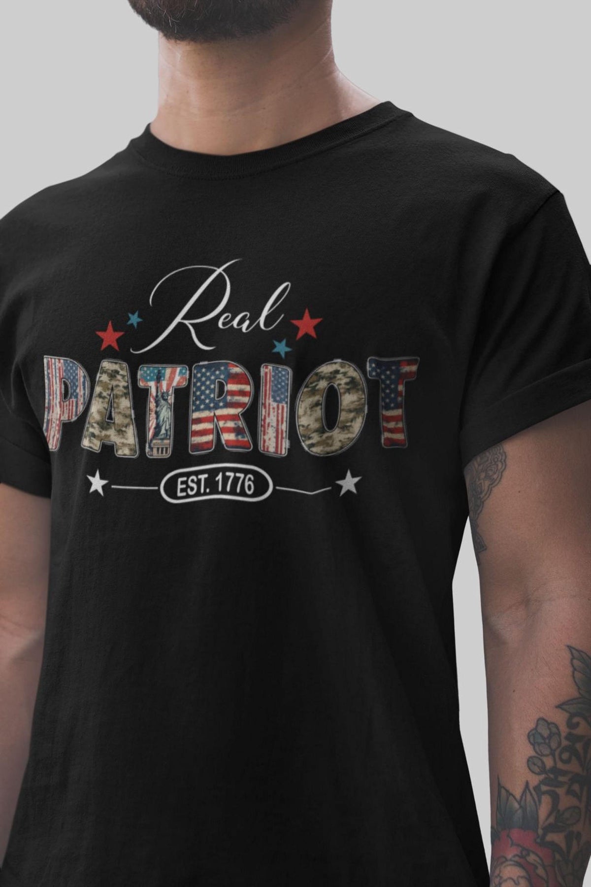 Real Patriot Tee, Comfort Colors® USA 250th Anniversary Shirt, American Pride