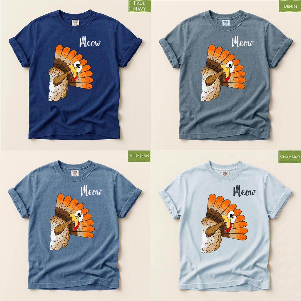 Comfort Colors® Funny Turkey Shirt, Thanksgiving Gobbler Tee, Cute Fall Bird Graphic, Holiday Gift