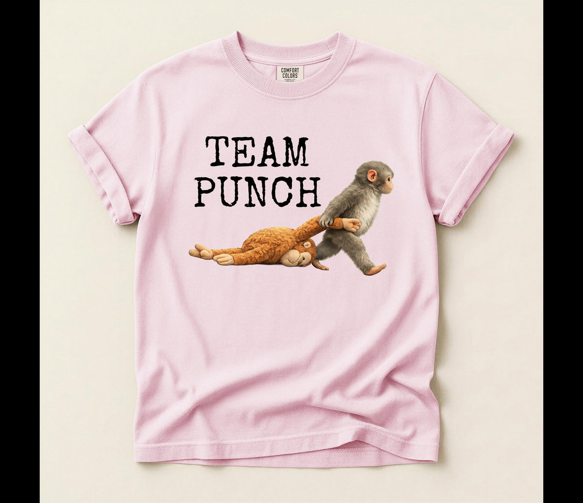 Team Punch Comfort Colors® T-Shirt, Baby Monkey Tee, Emotional Support Tshirt