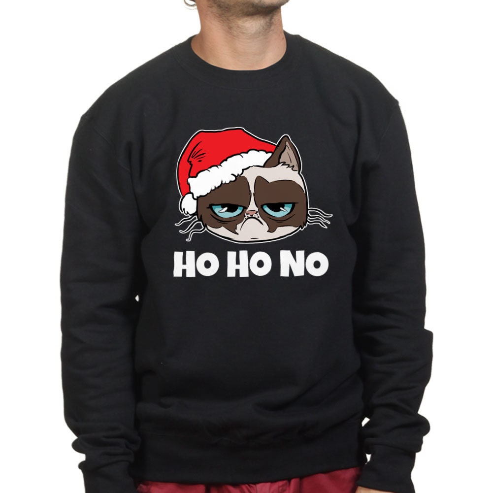 Grumpy Santa Cat Christmas Xmas Sweatshirt