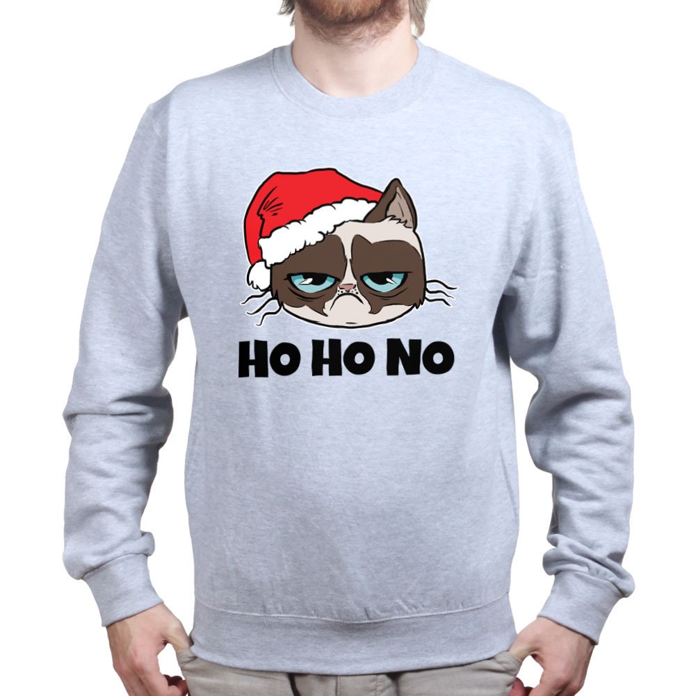 Grumpy Santa Cat Christmas Xmas Sweatshirt