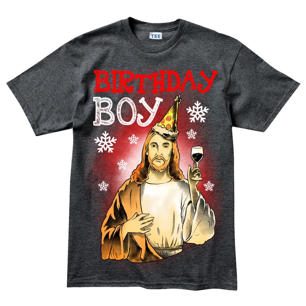 Mens Christmas Xmas Jesus Birthday Funny T shirt