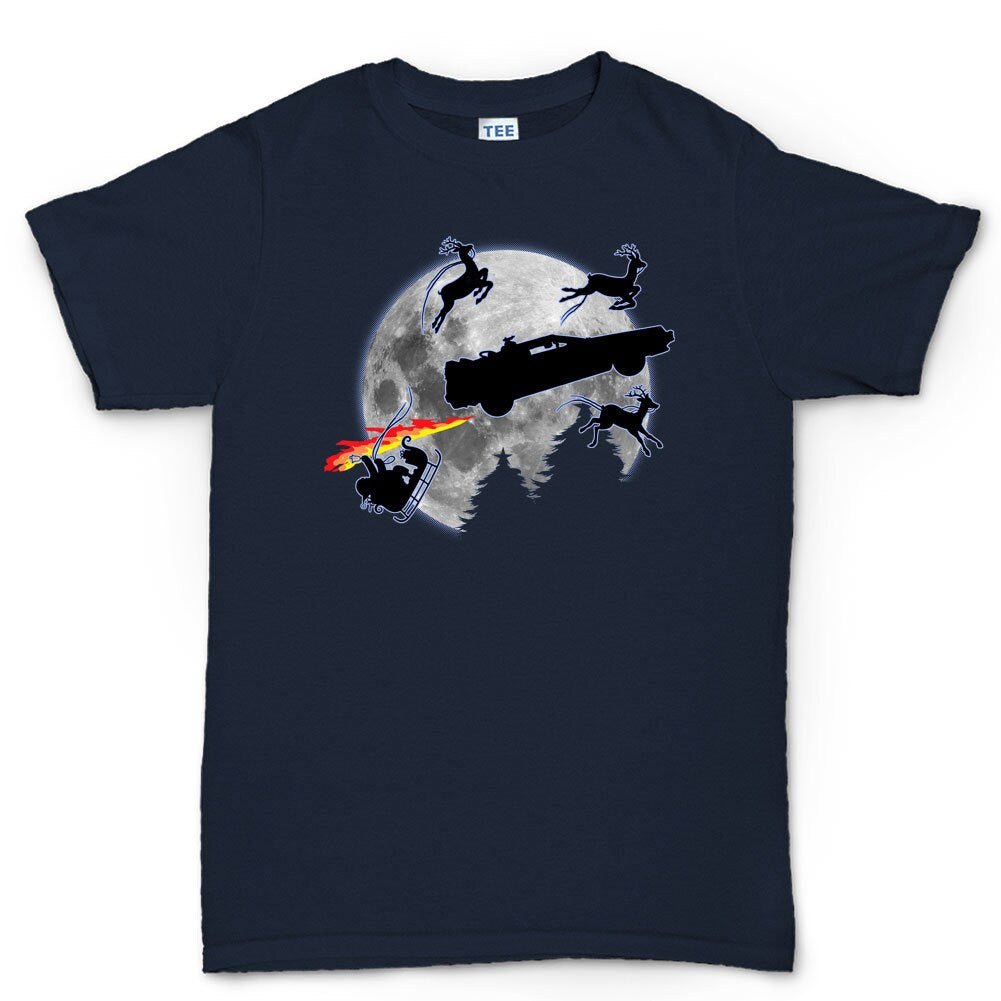 Mens Back to the Future Ruins Christmas Xmas Tree New Gift Santa Stocking T shirt Tee Top T-shirt