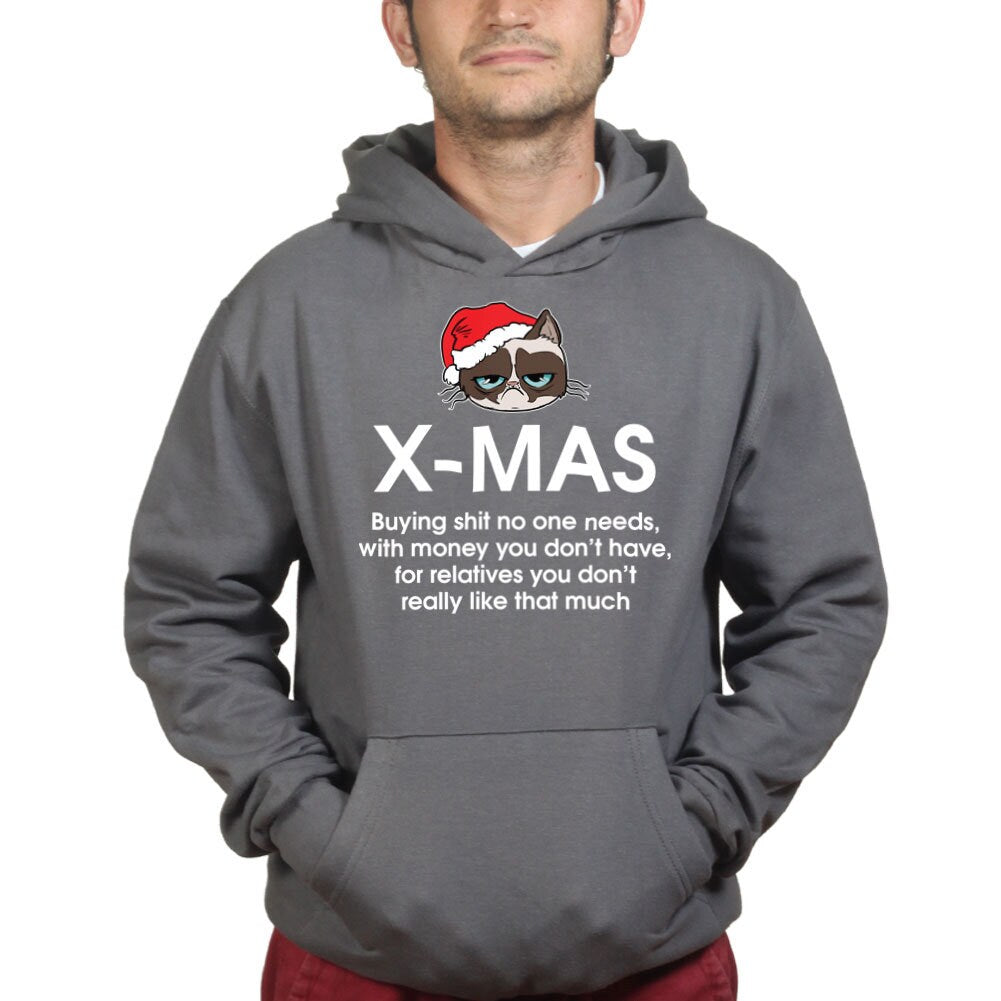 Grumpy Christmas Cat Xmas Gifts Funny Gift Hoodie