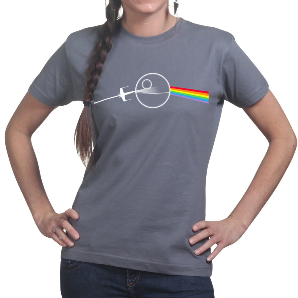 Ladies Dark Side Of The Death Star T shirt Tee Top T-shirt