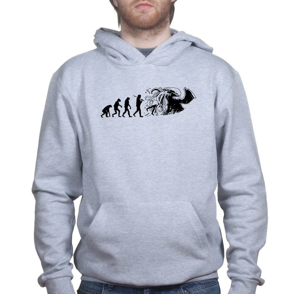 Evolution of Cthulhu Funny Parody Hoodie