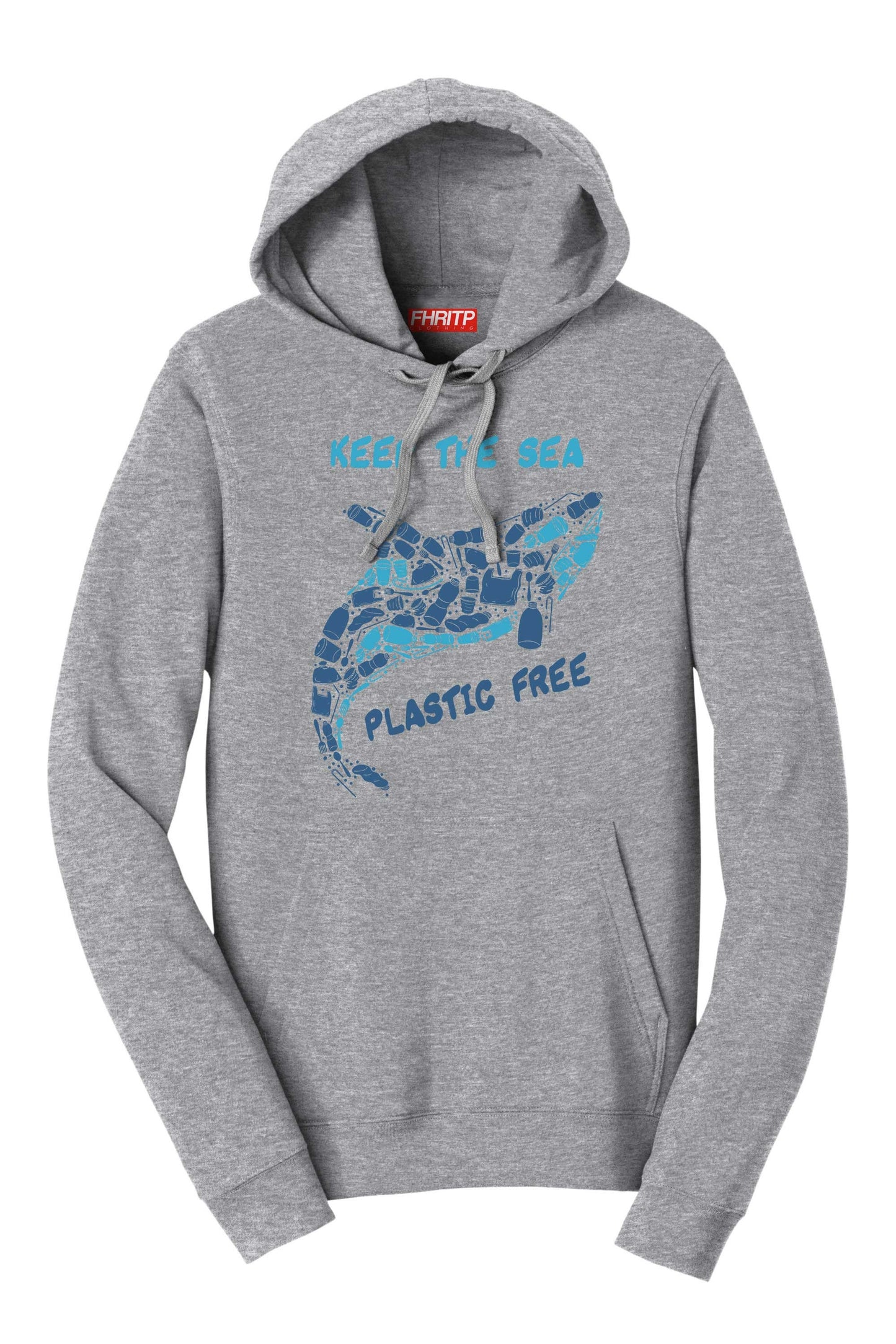 Keep the Sea Plastic Free Killer Whale Mosaic Hand Drawn Hoodie