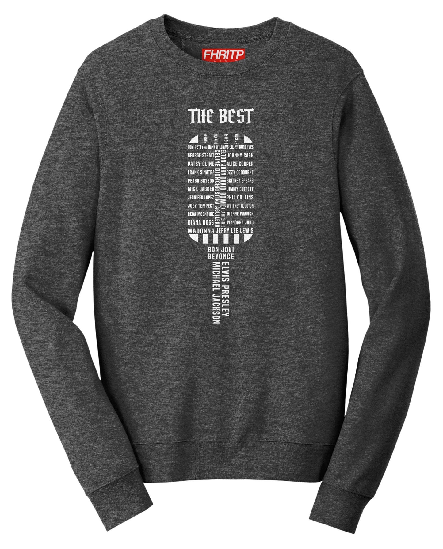 Vocal Legends Microphone Singer Singing Mic Tribute Sweatshirt