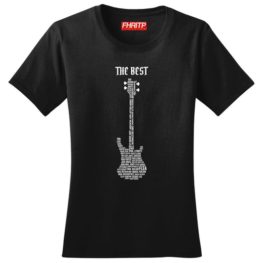 Ladies Bass Legends Bassist Famous Bass Players Tribute  T shirt Tee Top T-shirt