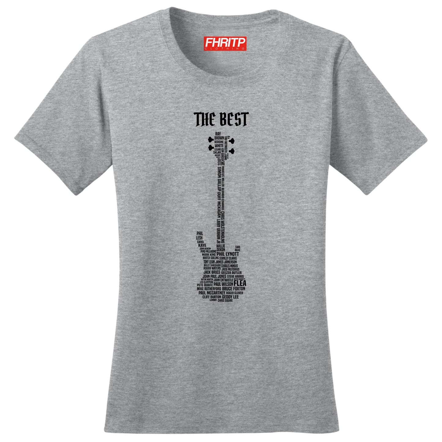 Ladies Bass Legends Bassist Famous Bass Players Tribute  T shirt Tee Top T-shirt