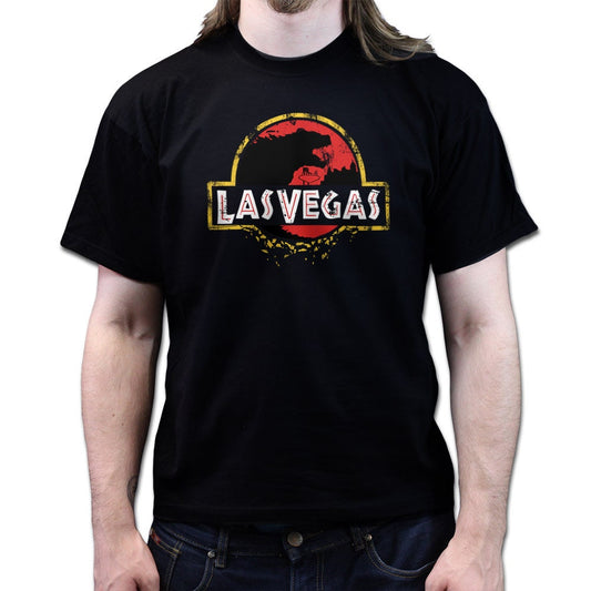 Mens Jurassic Las Vegas Godzilla Park Spoof Mash up T shirt Tee Top T-shirt