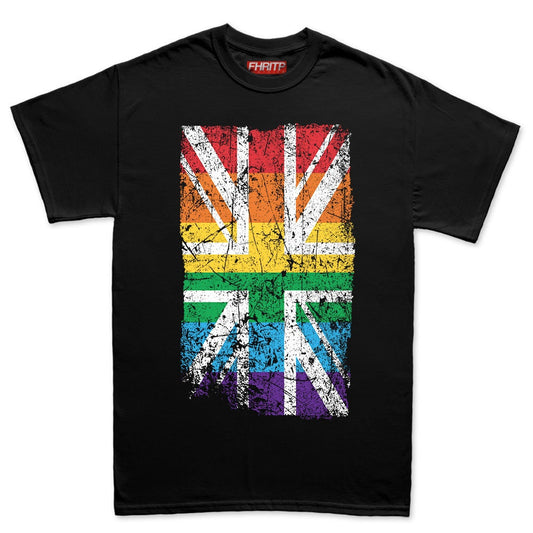 Great Britain UK Union Jack Pride Flag LGBT Rights Mens T shirt Tee Top T-shirt