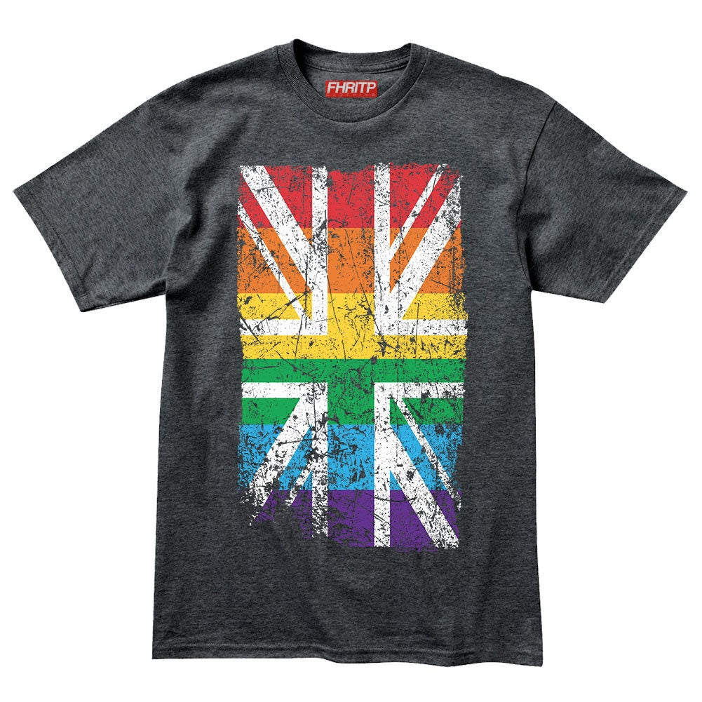 Great Britain UK Union Jack Pride Flag LGBT Rights Mens T shirt Tee Top T-shirt