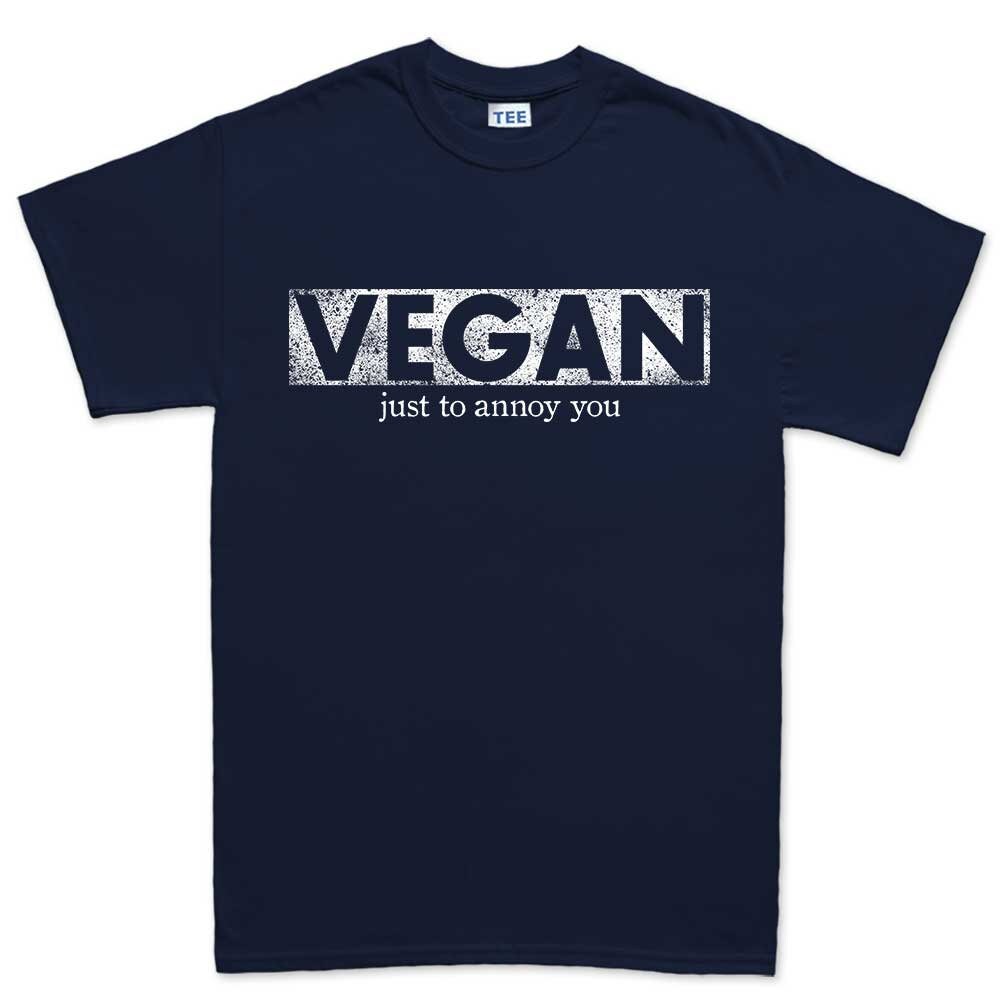 Mens Vegan To Annoy You Funny Joke Sarcastic T shirt Tee Top T-shirt