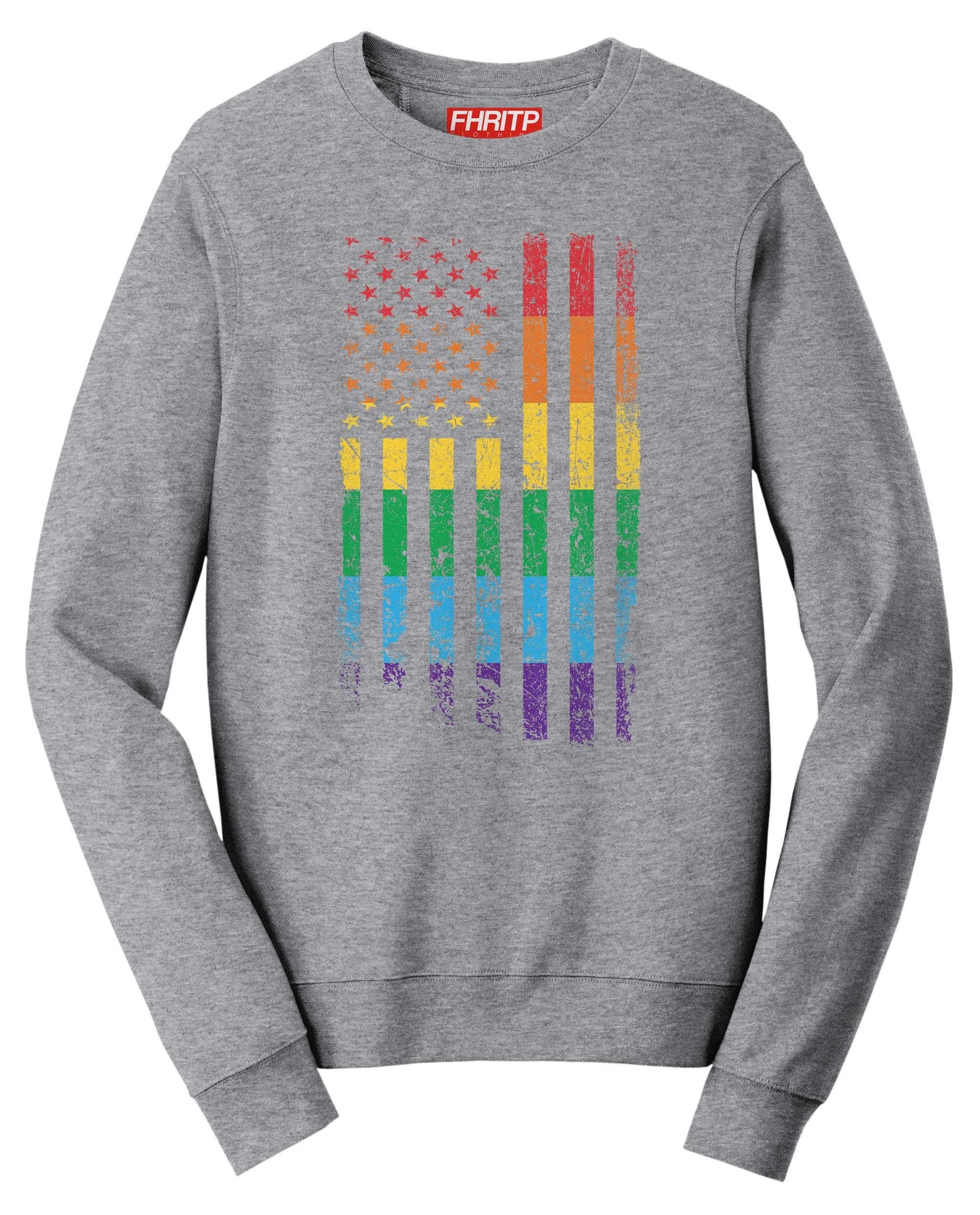 America USA Rainbow Pride Flag LGBT Rights Sweatshirt