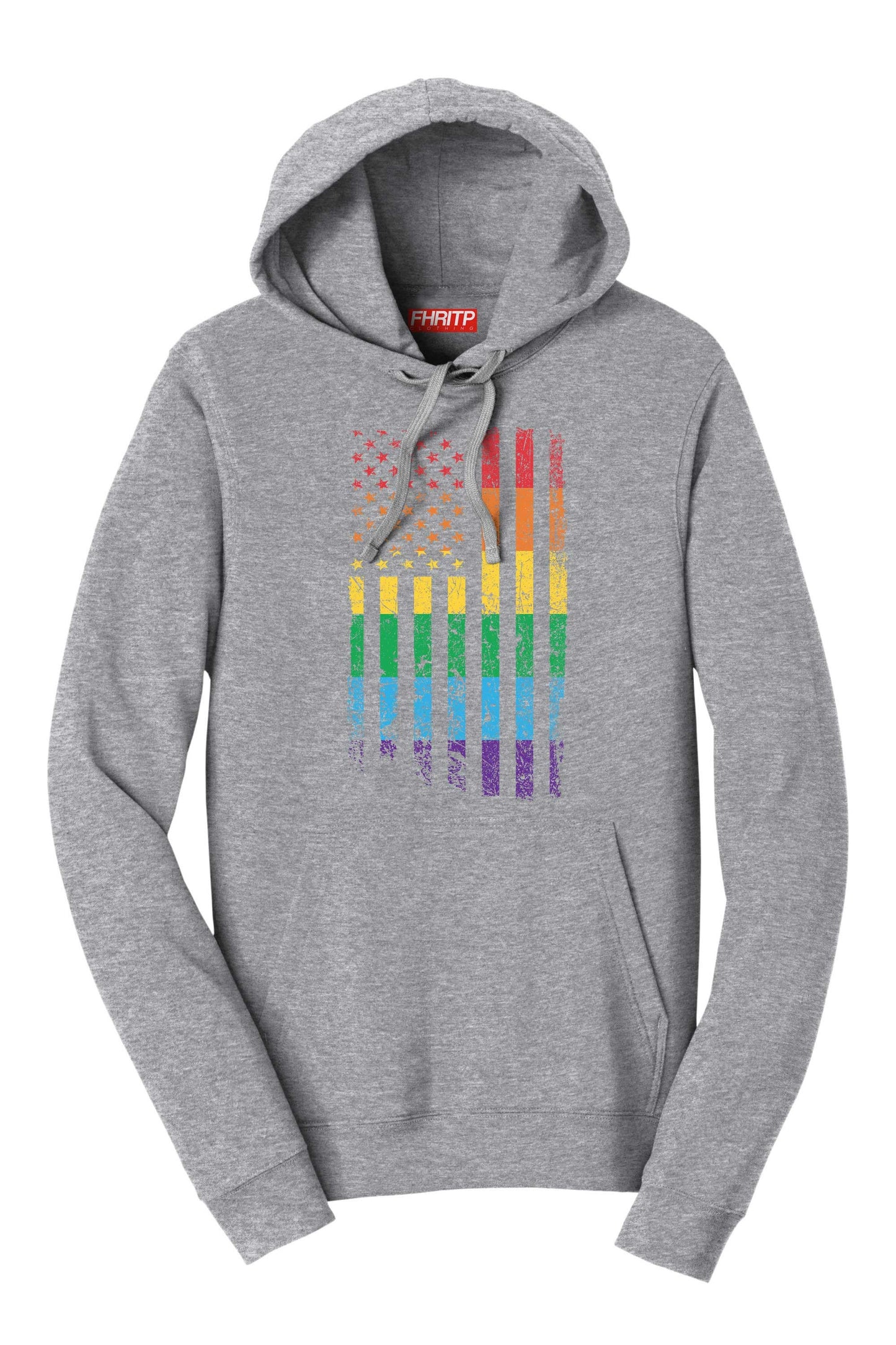 America USA Rainbow Pride Flag LGBT Rights Hoodie