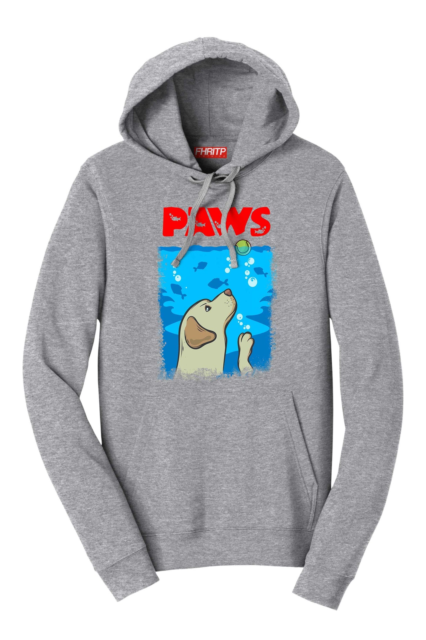 Paws Dog Labrador Retriever Jaws Movie Poster Parody Hoodie