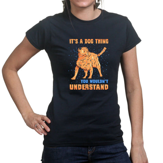 Ladies It's a Dog Thing Shaking Goldie Retriever Labrador T shirt Tee Top T-shirt