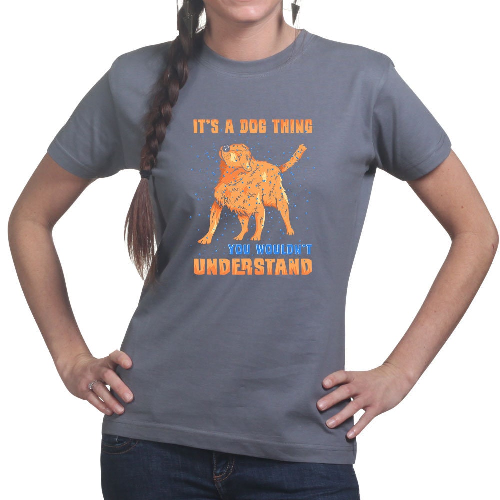 Ladies It's a Dog Thing Shaking Goldie Retriever Labrador T shirt Tee Top T-shirt