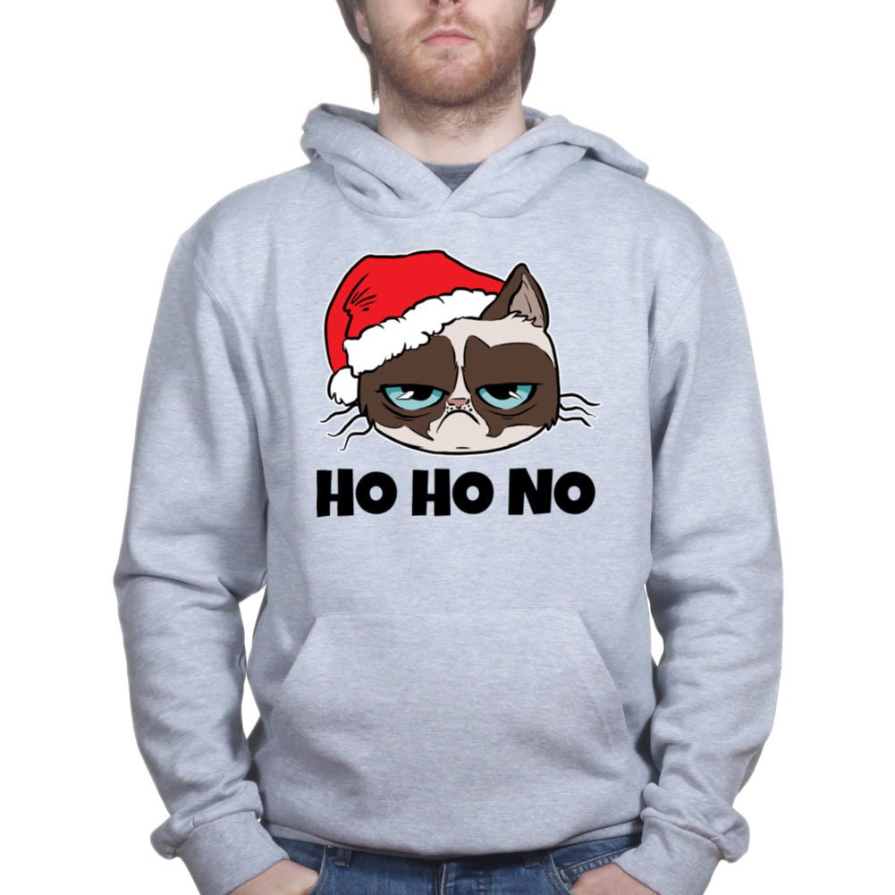 Grumpy Santa Cat Christmas Xmas Hoodie