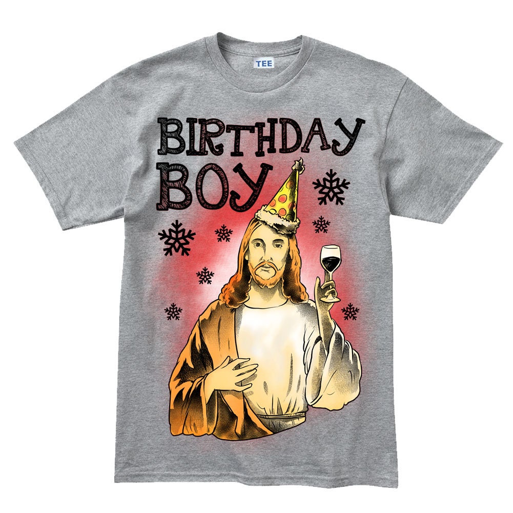 Mens Christmas Xmas Jesus Birthday Funny T shirt