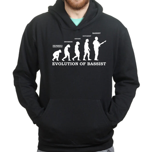 Evolution of Bassist Bass Guitar Funny Musician Hoodie