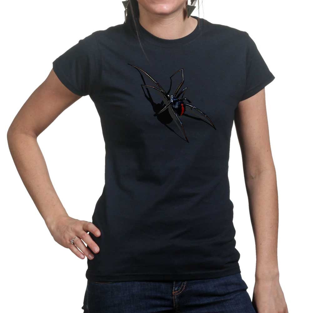 Ladies Realistic 3D Scary Crawling Spider T shirt Tee Top T-shirt