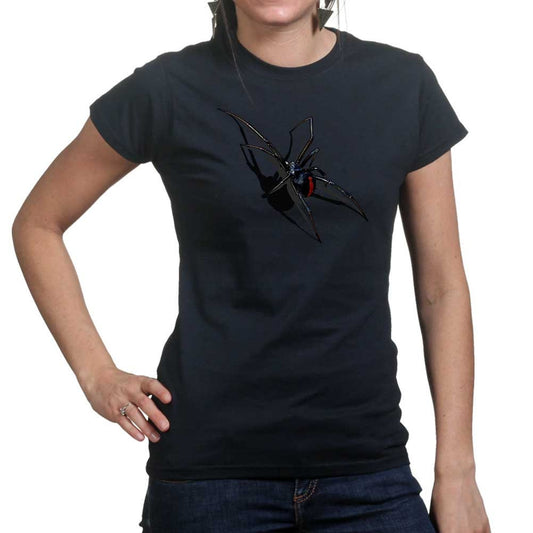 Ladies Realistic 3D Scary Crawling Spider T shirt Tee Top T-shirt