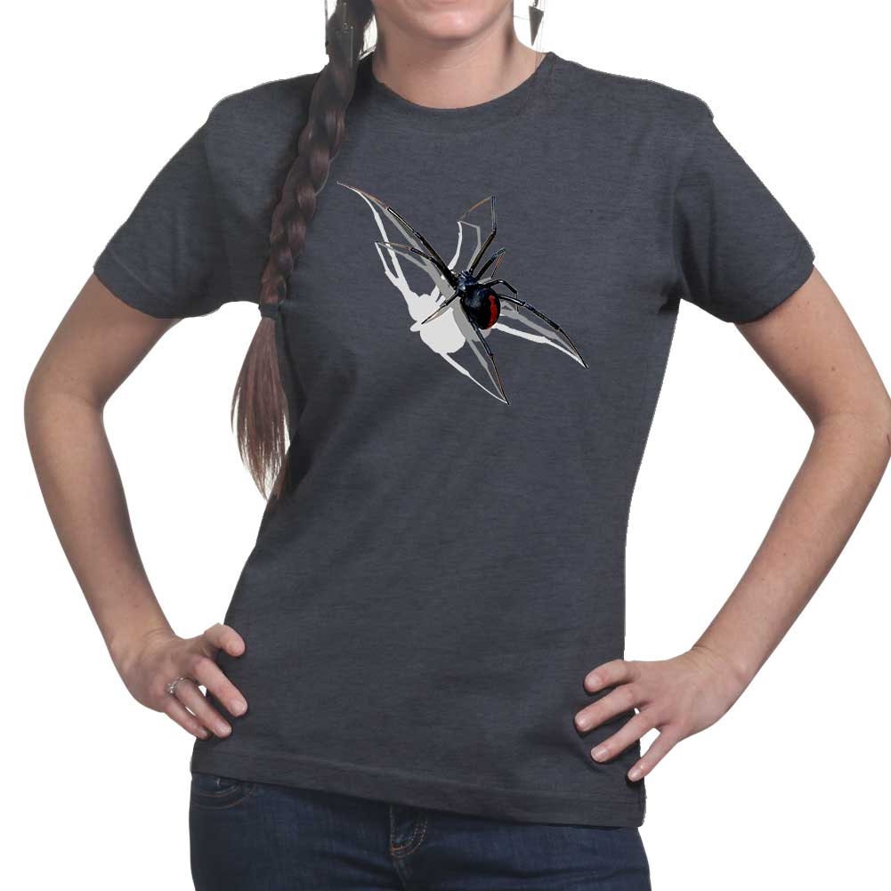 Ladies Realistic 3D Scary Crawling Spider T shirt Tee Top T-shirt