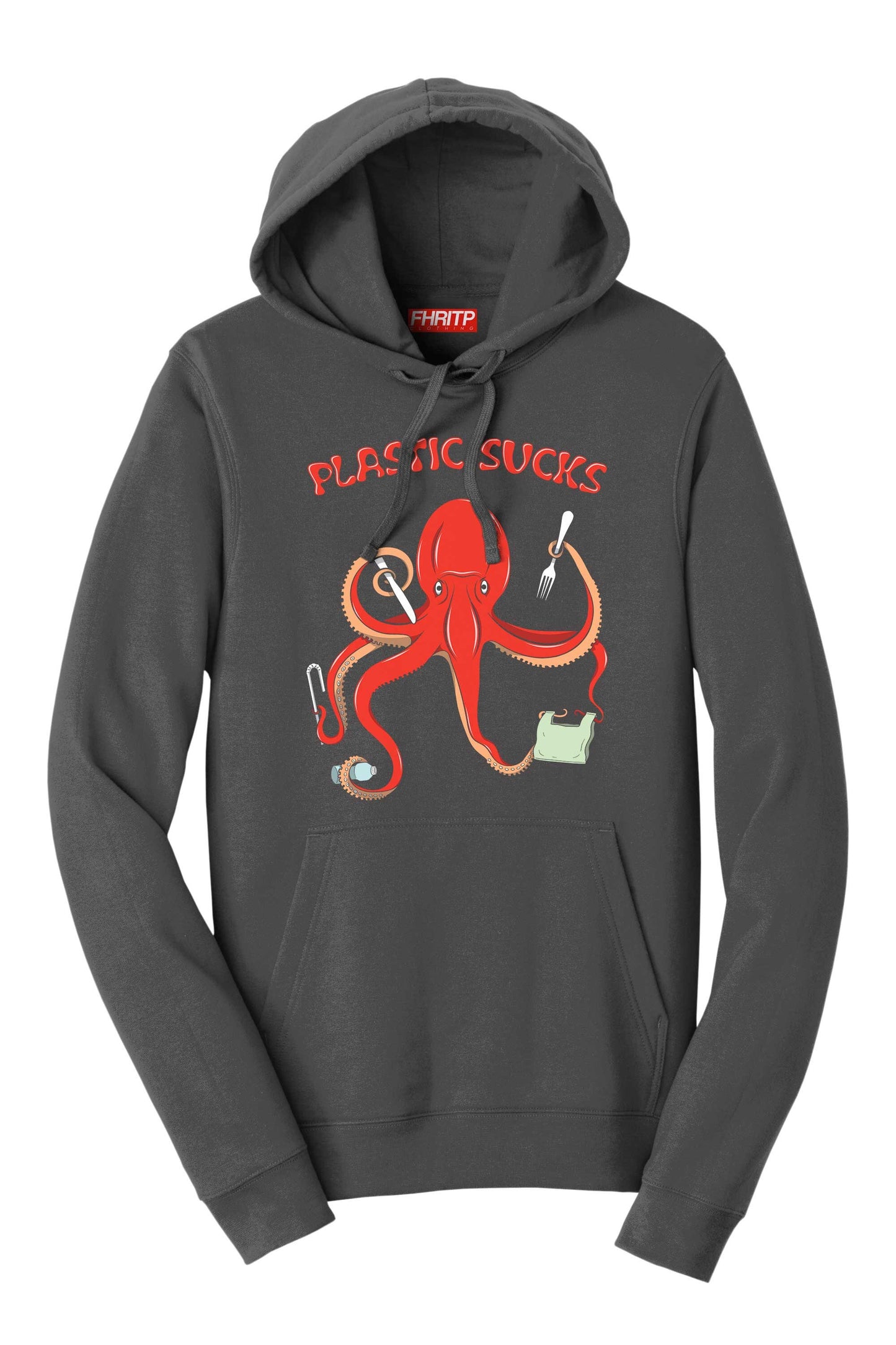 Plastic Sucks Octopus Environmental Marine Protection Recycling Protest Hoodie