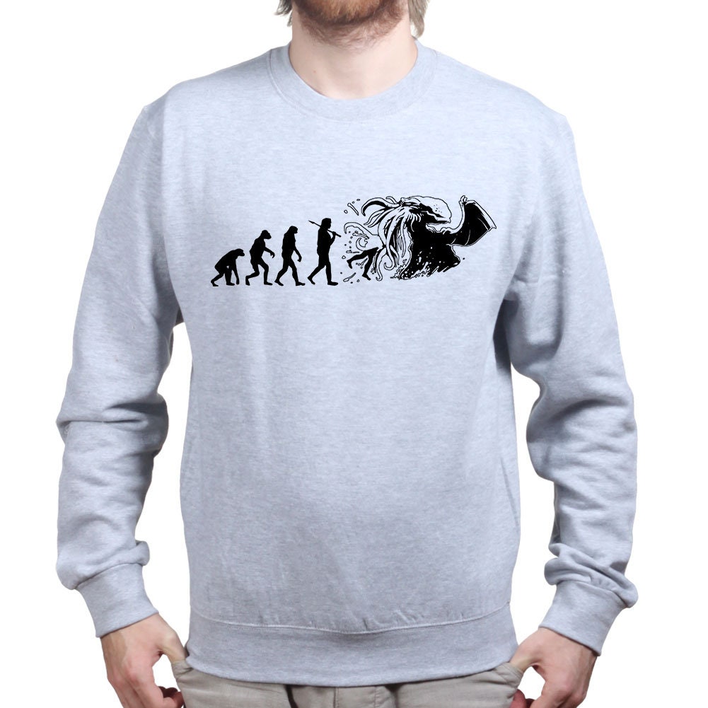 Evolution of Cthulhu Funny Parody Sweatshirt