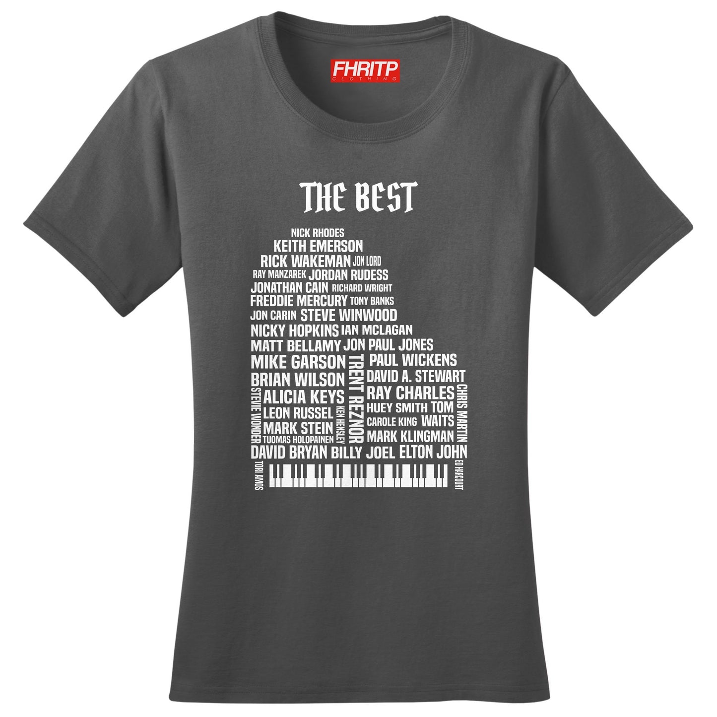 Ladies Keyboard Legends Piano Pianist Organ Synth Players Musicians Tribute T shirt Tee Top T-shirt