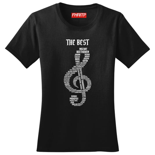 Ladies Composer Legends Classical Music Opera Concerto Symphony Tribute T shirt Tee Top T-shirt