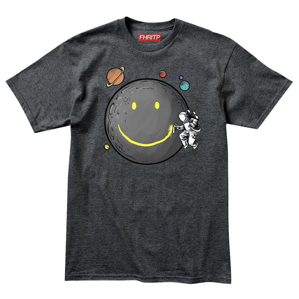 Mens Smiley Moon Astronaut Funkalicious Graffiti Spoof Funny T shirt Tee Top T-shirt