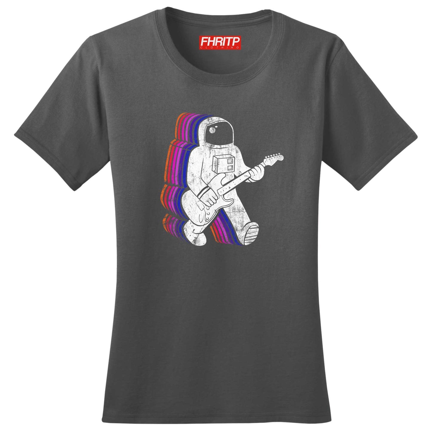 Ladies Rockalicious Funkalicious Guitar Astronaut Funny Spoof T shirt Tee Top T-shirt