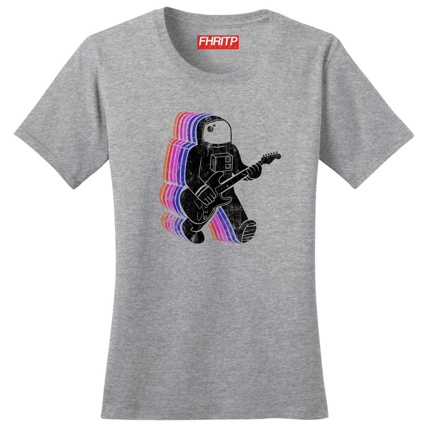 Ladies Rockalicious Funkalicious Guitar Astronaut Funny Spoof T shirt Tee Top T-shirt