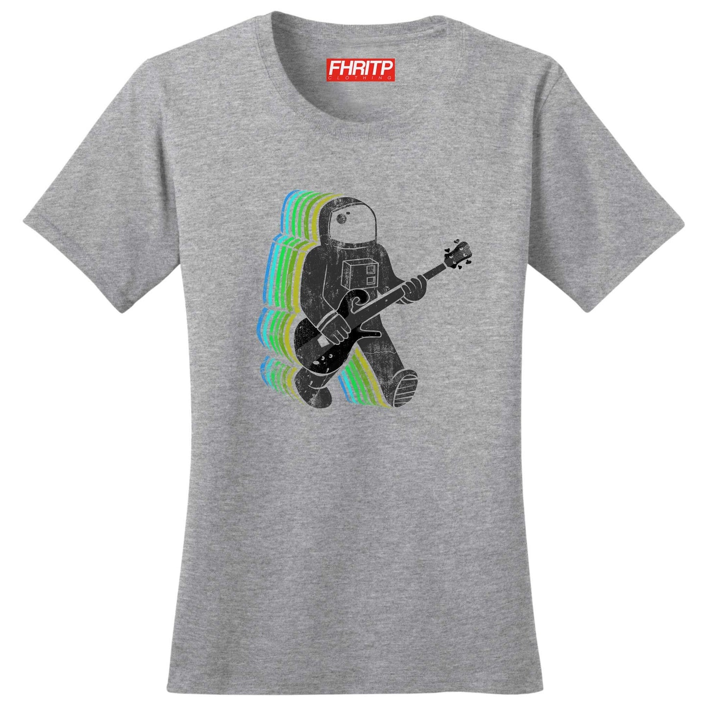 Ladies Rockalicious Bassist Funkalicious BASS Guitar Astronaut Funny T shirt Tee Top T-shirt